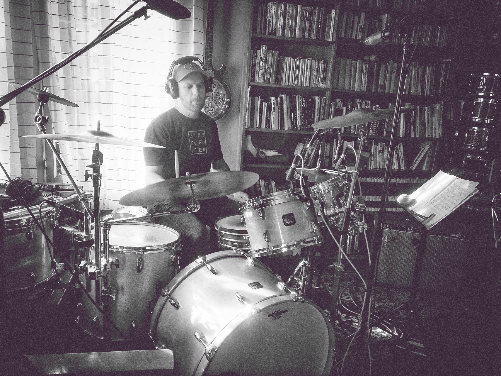 Ward Poulos at the drum kit