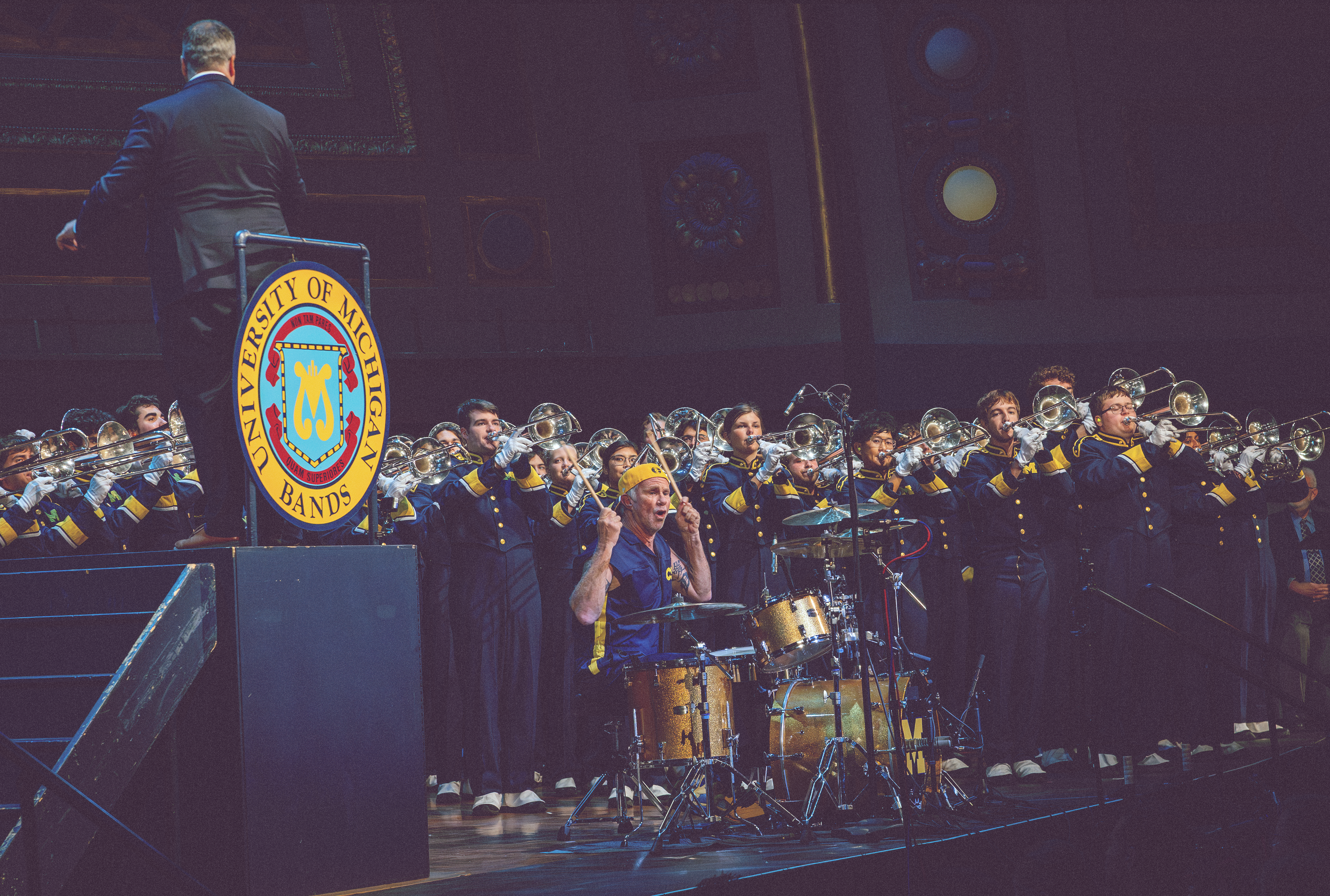 Chad Smith with University of Michigan Marching Band
